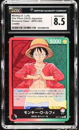 CGC 8.5 NM/MINT+ Japanese ONE PIECE 2022 MONKEY D. LUFFY OP01-003 ROMANCE DAWN