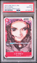 PSA 10 GEM MINT JAPANESE ONE PIECE 2023 NICO ROBIN OP01-017 	FILM RED: FINALE