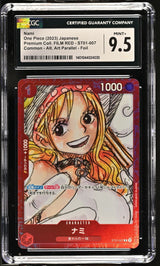 CGC 9.5 MINT+ Japanese One Piece 2023 NAMI ST01-007 ALT ART FILM RED