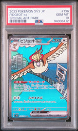 PSA 10 GEM MINT JAPANESE POKEMON 2023 Pidgeot ex 136/108 Ruler of the Black SV3