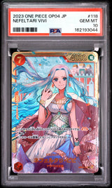 PSA 10 GEM MINT Japanese One Piece 2023 Nefertari  Vivi OP04-118 Kingdoms of SEC