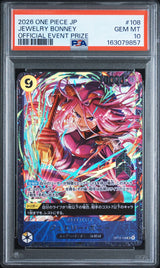 PSA 10 GEM MINT Japanese One Piece 2026 Jewelry Bonney OP13-108 OFFICIAL EVENT