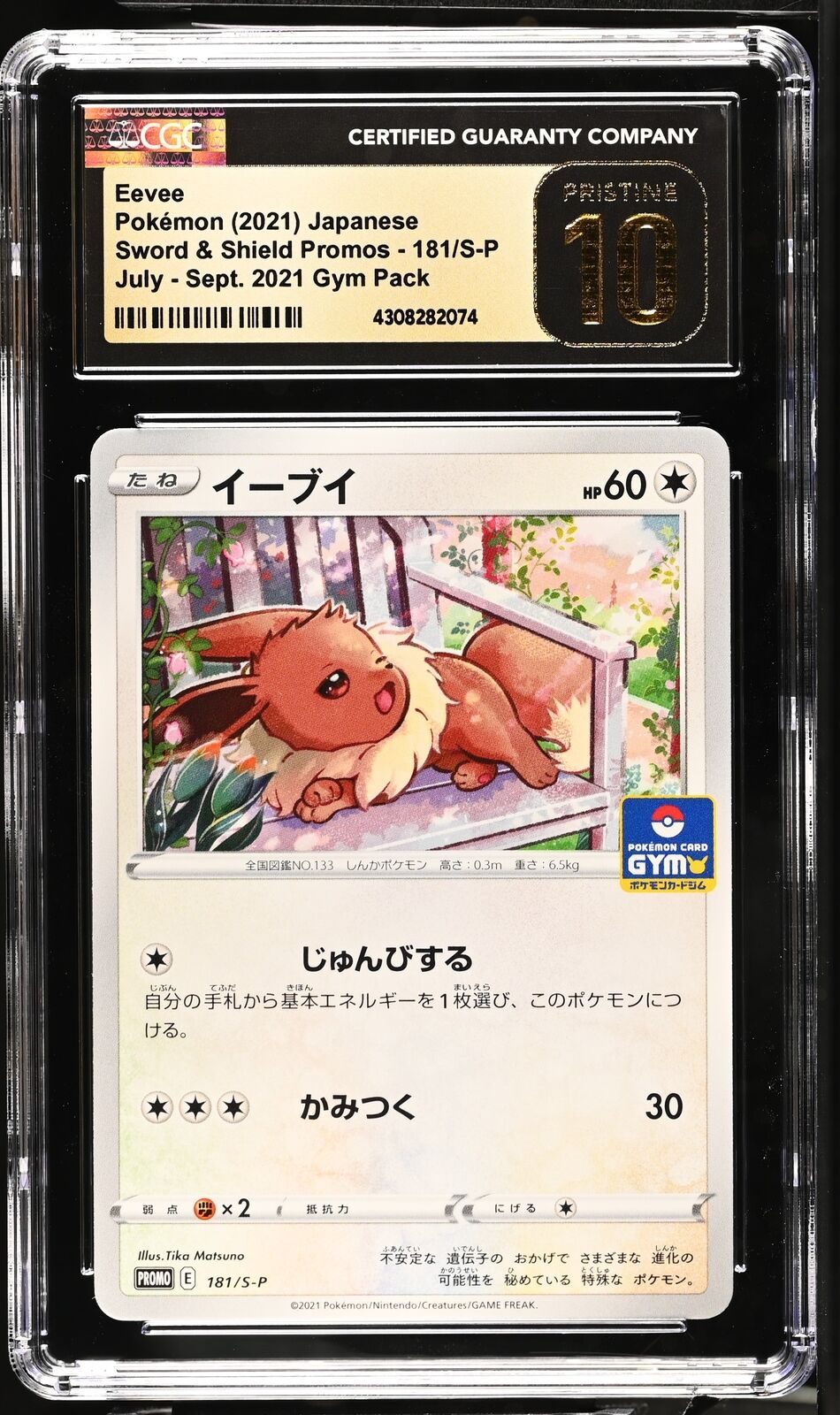 CGC 10 PRISTINE Japanese Pokemon 2021 Eevee 181/S-P Sword & Shield PROMO