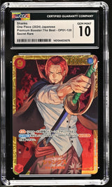 CGC 10 GEM MINT Japanese One Piece 2024 Shanks OP01-120 THE BEST PRB-01 SR