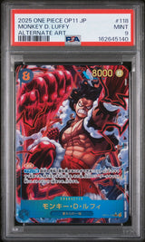 PSA 9 MINT Japanese One Piece 2025 Monkey D. Luffy OP11-118 OP11-A Parallel Alt.