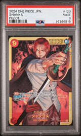 PSA 9 MINT JAPANESE ONE PIECE 2024 Shanks OP01-120 PRB-01