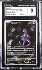 CGC 9 MINT Japanese Pokemon 2023 Mewtwo AR 183/165 Art Rare Pokemn 151 SV2a
