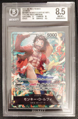BGS 8.5 NM-MT+ Japanese One Piece 2024 Monkey D. Luffy L ST13-003 7-ELEVEN Tie