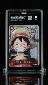 TAG 9 MINT JAPANESE ONE PIECE 2023 MONKEY D. LUFFY P-001 25TH ANNV. PROMOS