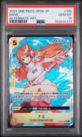 PSA 10 GEM MINT JAPANESE ONE PIECE 2024 NAMI OP08-106 ALTERNATE ART