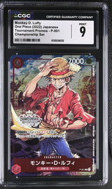 CGC 9 MINT One Piece 2022 Monkey D. Luffy P-001 Tournament Promos Champions
