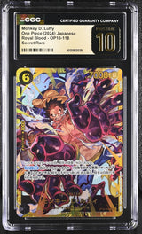 CGC 10 PRISTINE Japanese One Piece 2024 Monkey D. Luffy OP10-118 SEC Royal Blood