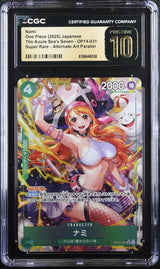 CGC 10 PRISTINE One Piece 2025 Nami OP14-031 The Azure Sea's Seven ALT ART