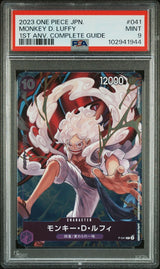 PSA 9 MINT JAPANESE ONE PIECE 2023 MONKEY D. LUFFY P-041 PROMOS 1ST ANV. CO