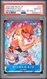 PSA 10 GEM MINT Japanese One Piece 2024 Portgas D. Ace P P-074 Selection Vol. 3