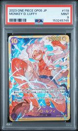 PSA 9 MINT JAPANESE ONE PIECE 2023 MONKEY D. LUFFY OP05-119 AWAKENING SEC