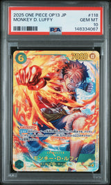 PSA 10 GEM MINT Japanese One Piece 2025 Monkey D. Luffy OP13-118 Carrying on His