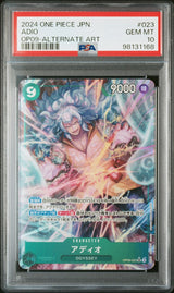 PSA 10 GEM MINT JAPANESE ONE PIECE 2024 ADIO OP09-023 ALTERNATE ART