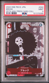 PSA 9 MINT JAPANESE ONE PIECE 2022 BROOK OP01-022 25TH ANNIVERSARY