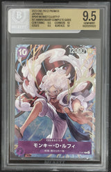BGS 9.5 GEM MINT Japanese One Piece 2023 Monkey D. Luffy P-041 1ST ANNIVERSARY