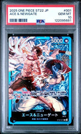 PSA 10 GEM MINT Japanese One Piece 2025 Ace & Newgate ST22-001 Starter Deck