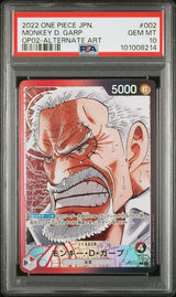 PSA 10  MINT JAPANESE ONE PIECE 2022 MONKEY D. GARP OP02-002 ALTERNATE ART