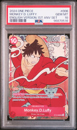 PSA 10 GEM MINT ENGLISH ONE PIECE 2024 MONKEY D. LUFFY ST10-006 1ST ANV