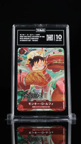 TAG 10 GEM MINT Japanese One Piece 2024 MONKEY D.LUFFY P-080 X Mos Burger