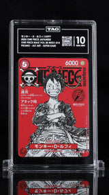 TAG 10 GEM MINT JAPANESE ONE PIECE 2025 MONKEY D.LUFFY ST21-014 Magazine Promo