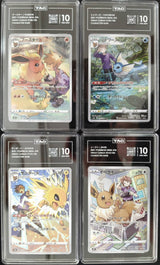 SET 4 TAG 10 GEM MINT Japanese Pokemon FLAREON EEVEE 188/184 189 193 210/184 S8b