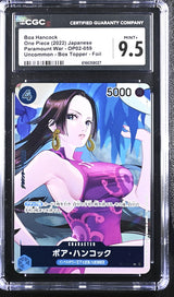 CGC 9.5 MINT+ JAPANESE ONE PIECE 2022 Boa Hancock OP02-059 Paramount War Box