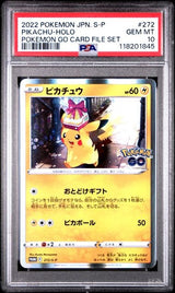 PSA 10 GEM MINT JAPANESE POKEMON 2022 PIKACHU HOLO 272/S-P POKEMON GO PROMO
