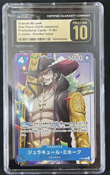 CGC 10 PRISTINE Japanese One Piece 2024 Dracule Mihawk P-081 V Jump