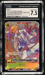 CGC 7.5 NEAR MINT+ Japanese One Piece 2024 SANJI OP04-104 THE BEST PRB-01