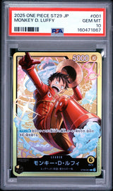 PSA 10 GEM MINT Japanese One Piece 2026 Monkey D. Luffy ST29-001 Starter Deck