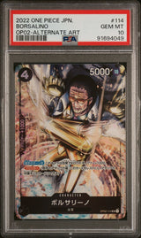 PSA 10 GEM MINT JAPANESE ONE PIECE 2022 BORSALINO OP02-114 ALT ART