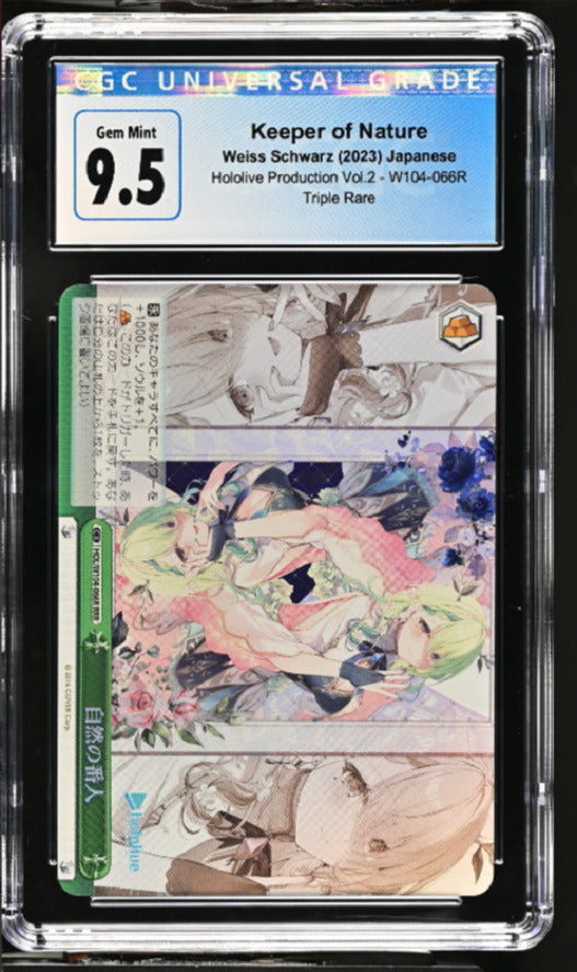 CGC 9.5 GEM MINT Japanese Weiss Schwarz 2023 Keeper of Nature W104-066R  Triple