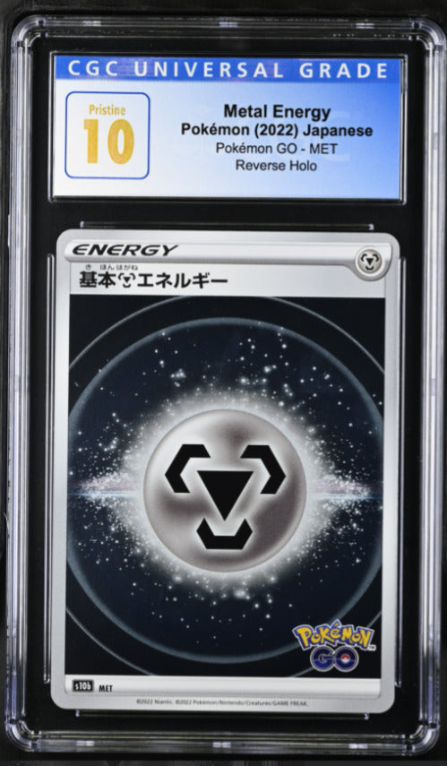 CGC 10 Pristine Japanese Pokemon GO 2022 Metal Energy MET Reverse Holo S10b