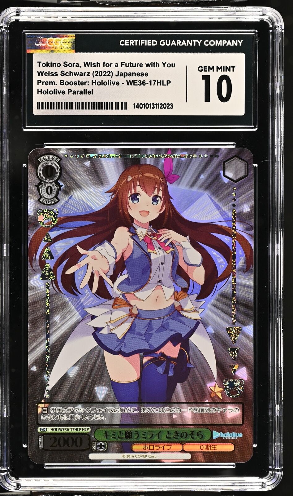 CGC 10 GEM MINT Weiss Schwarz 2022 Tokino Sora WE36-17HLP Hololive Produc