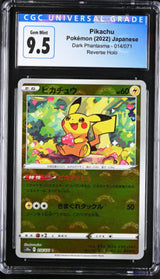 Japanese Pokemon 2022 CGC 9.5 Gem Mint Pikachu Reverse 014/071 Dark Phantasma