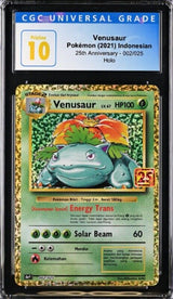 INDONESIAN CGC 10 PRISTINE Pokemon 2021 Venusaur 002/025 25th Anniversary S8aP