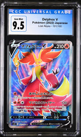 Japanese Pokemon 2022 CGC 9.5 Gem Mint Delphox V 101/100 Lost Abyss S11